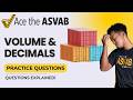 ASVAB Arithmetic Reasoning — Volume & Decimal Word Problems Step by Step