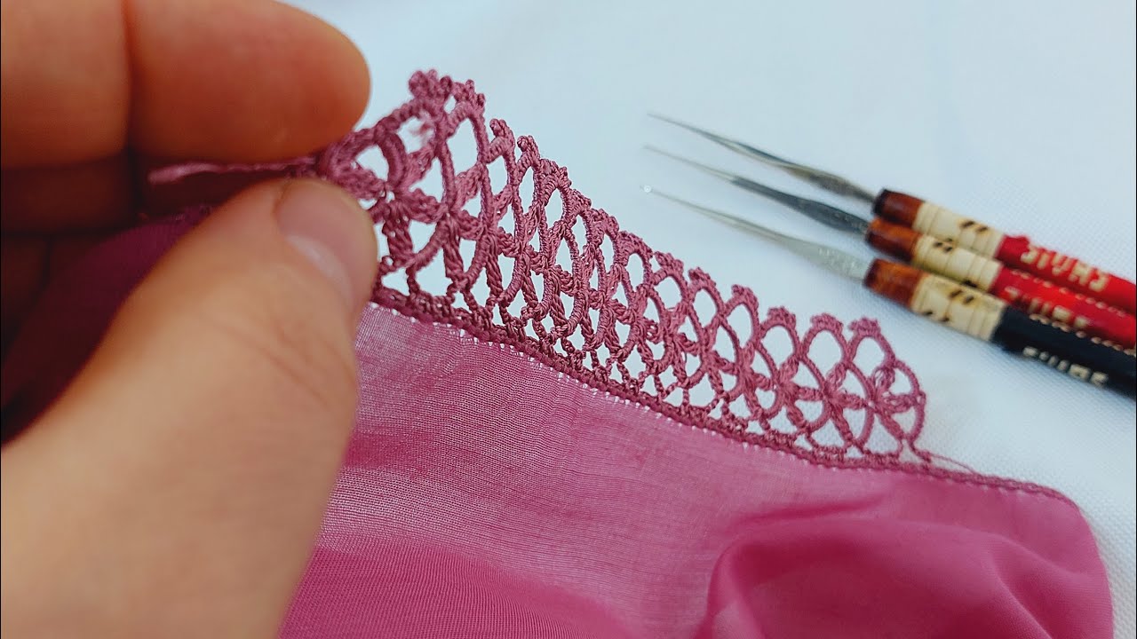 Güpür sanacaksın neye istersen ona yap kalıp gibi bir tığ oyası