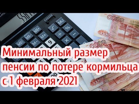 Минимальный размер пенсии по потере кормильца с 1 февраля 2021