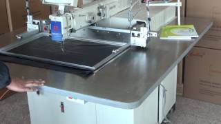 Computer-controlled cycle machine with large sewing area