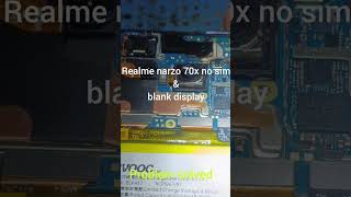 Realme narzo 70x no sim & white blank display
