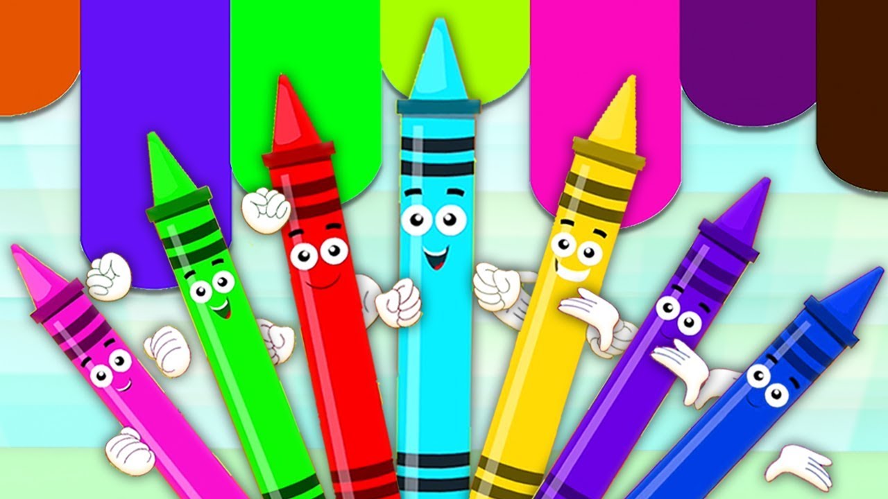 Colori Pastelli Canzone Colori Per Bambini Colori Per Bambini E Bambini Crayons Color Song Youtube