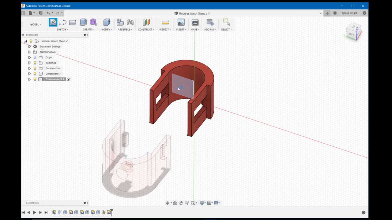 Fusion 360 - Ender 3 - Design and Print a Adjustable, 3D Printed, Watch  Stand Part 2 