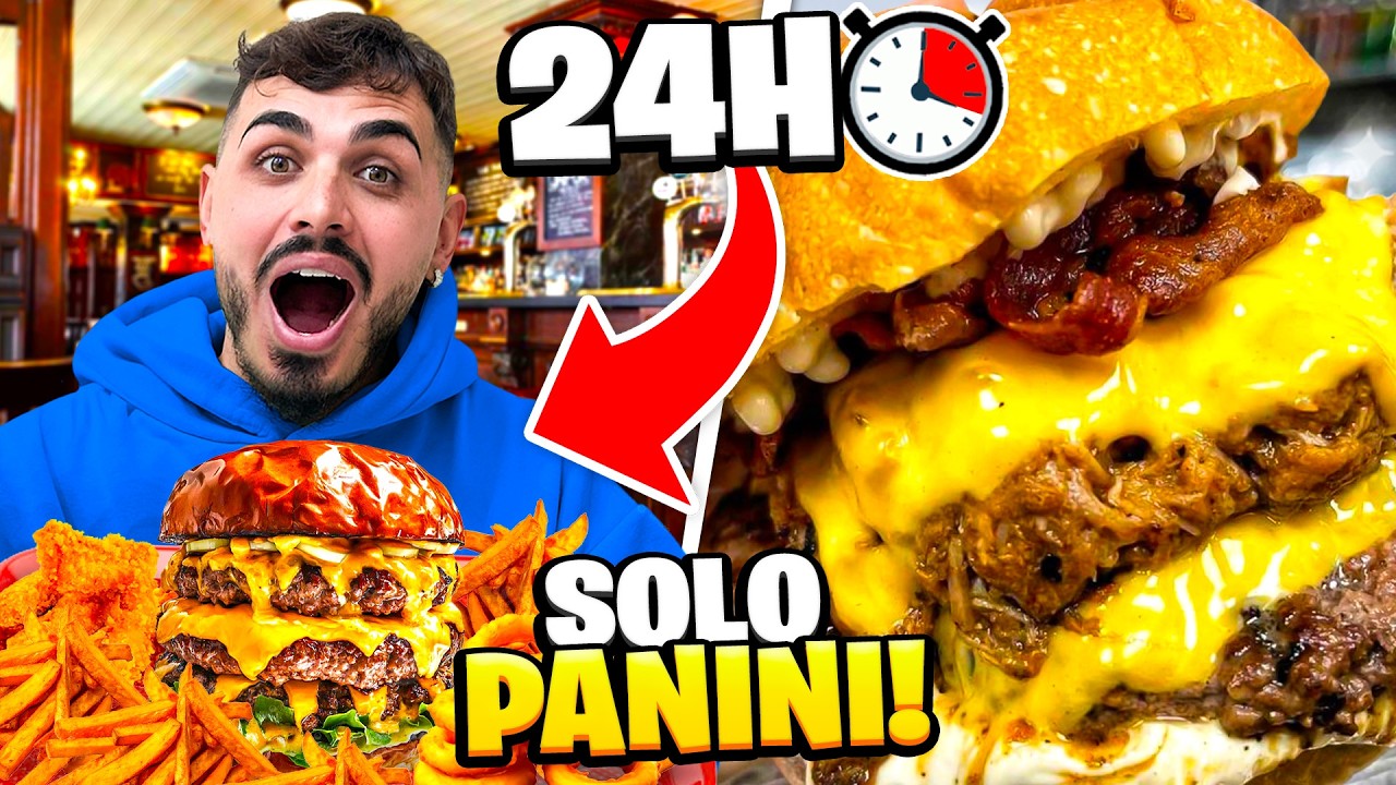 🍔 MANGIO per 24 ORE SOLO PANINI! 🥪 *goduria totale*