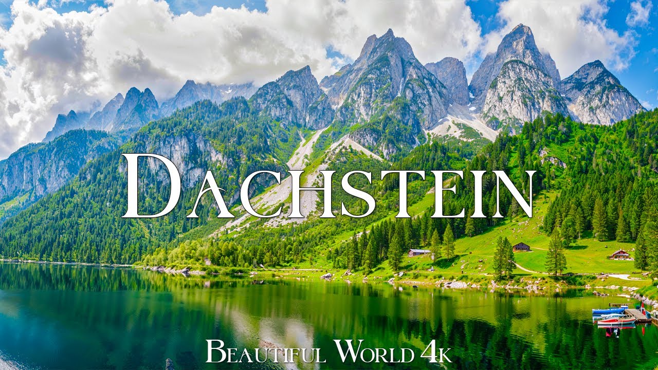 Dachstein in Alps 4K - Explore Majestic Peaks and Stunning Alpine Scenery with Calming Piano Music
