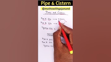 Pipe and Cistern short Trick || maths short Tricks || #shorts || #ssc || #RRBgroupD || maths Masti