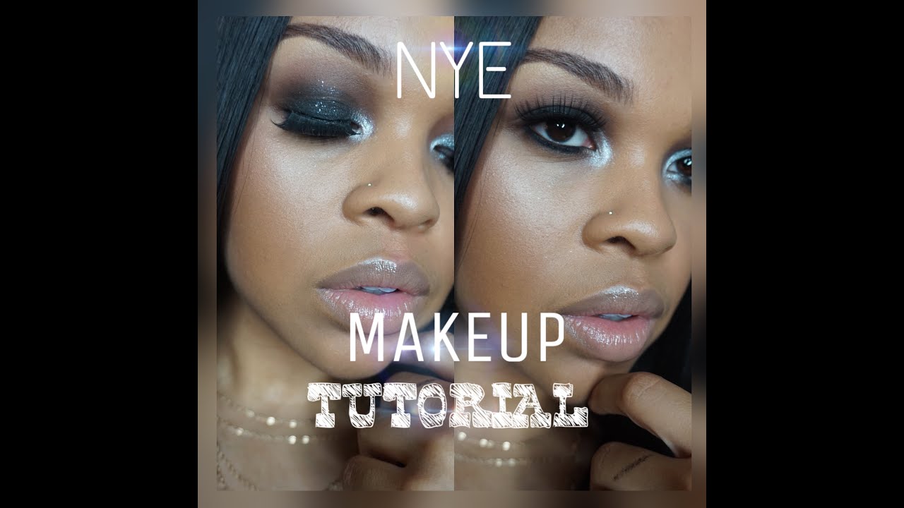 NYE Makeup Tutorial | Grey Glitter | Instagram Makeup ...