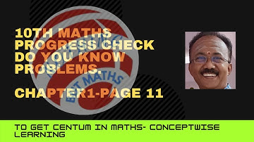 10th Maths Relations and Functions  Answers of progress check Page 11 | DHAKSHNAMOORTHY S