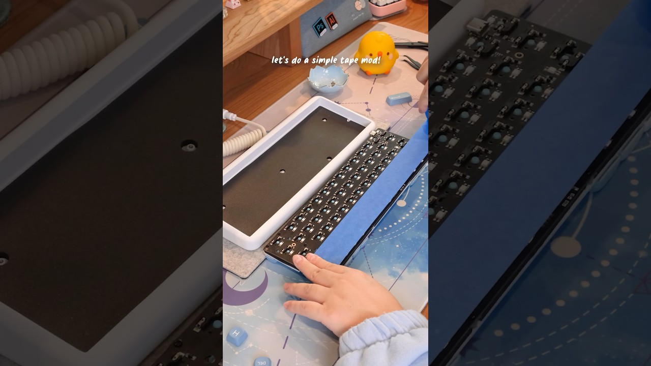 Quick, Simple Keyboard Mods! | Tape Mod + Spacebar Foam | #keyboardmod #mechanicalkeyboard