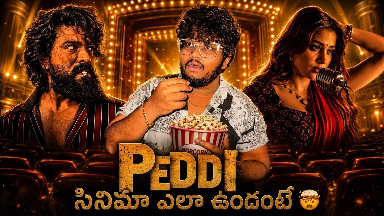 🫨Bhimavaram Multiplex Lo PEDDI Movie🤩❤️Ram Charan Acting🤯Thindi Muchatlu