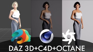 DAZ3d + C4d + Octane material and lighting