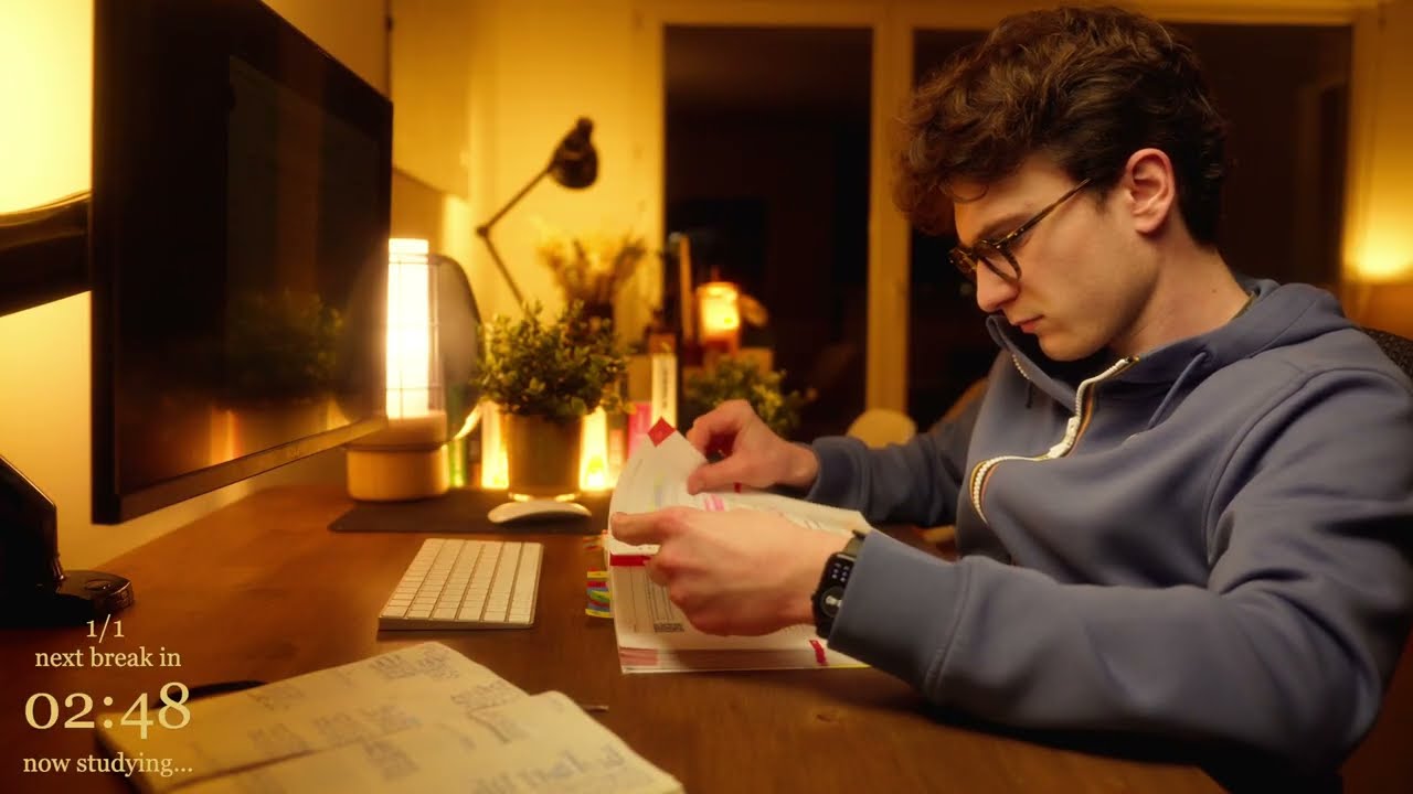 3-HOUR | Study With Me | No break, No music, Deep work