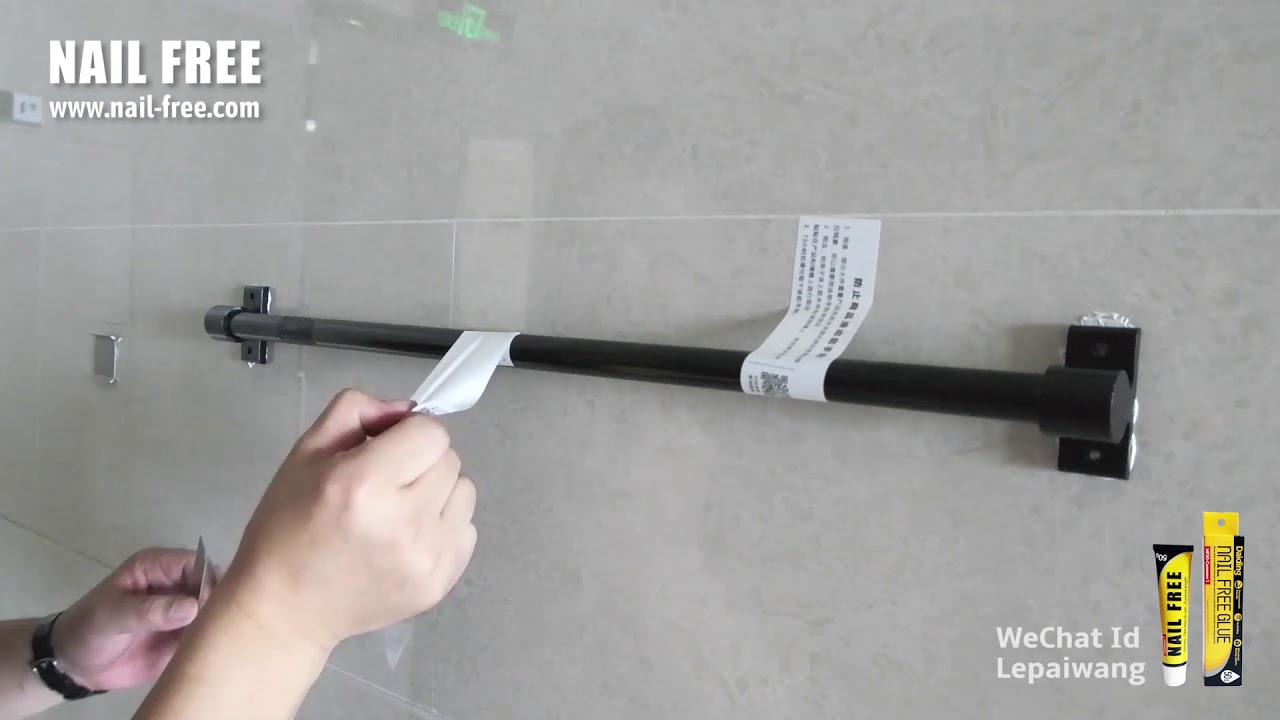 (NAILFREE GLUE)Kitchen Hanging Rod Assembly Instruction YouTube