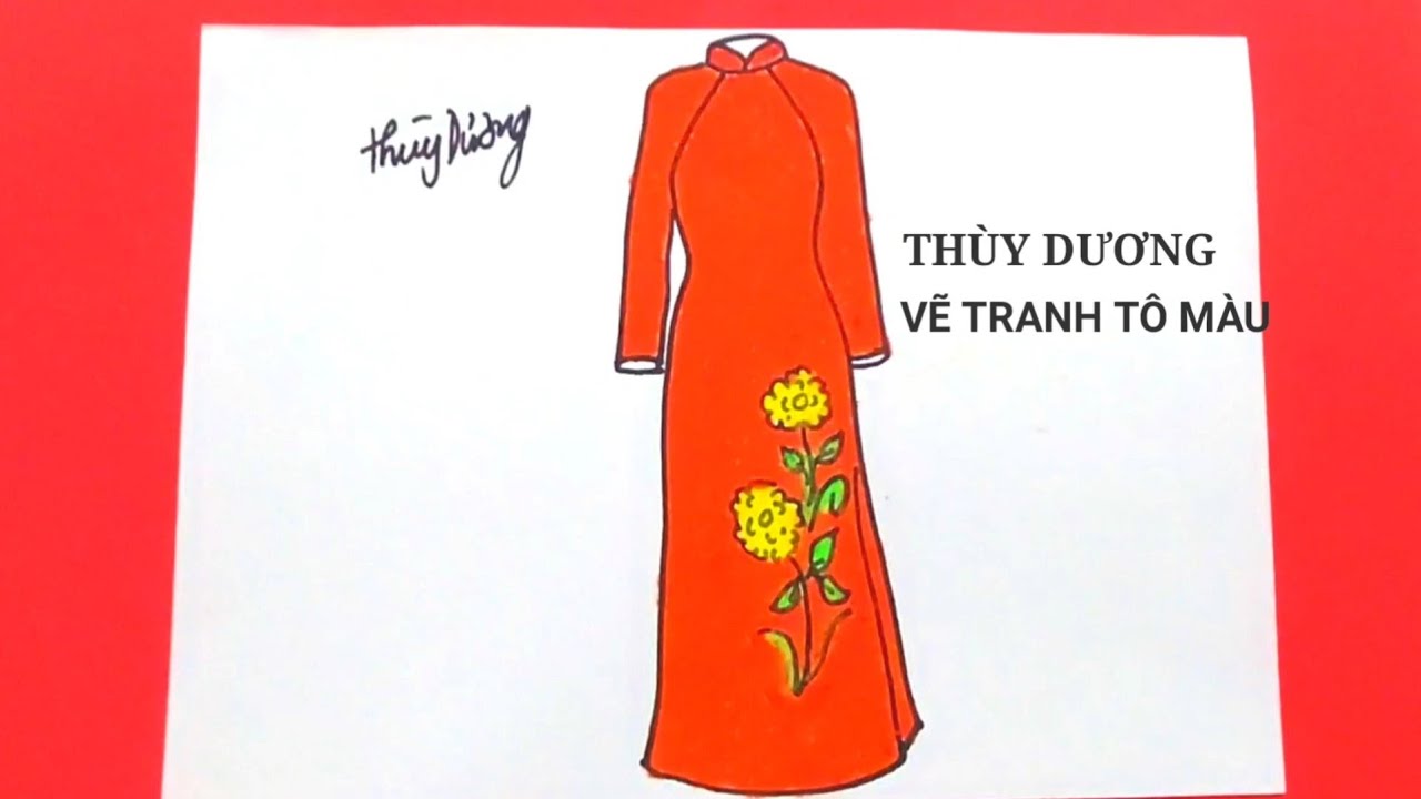 Vẽ Áo Dài Việt Nam | Vẽ Trang Phục Yêu Thích | Trang Phục Áo Dài | Vẽ Áo  Dài - Youtube