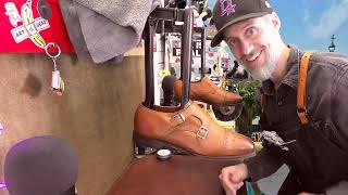ASMR Shoe Shine  Allen Edmonds St John's  #shineyourdangshoes #dornstar #ASMR #bootblack #purepolish