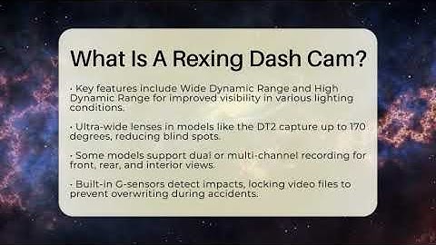 What Is A Rexing Dash Cam? - Talking Tech Trends