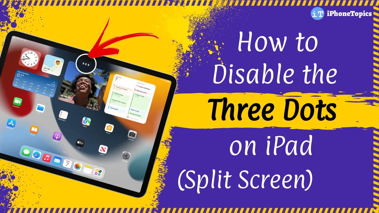 How to Disable the Three Dots on iPad (Split Screen) 