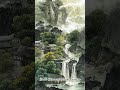 Village Bridge Chinese Landscape Painting ~ #shortschineselandscapepainting