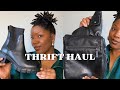 mini thrift haul | leather jacket, steve madden boots, h&amp;m skirt + more