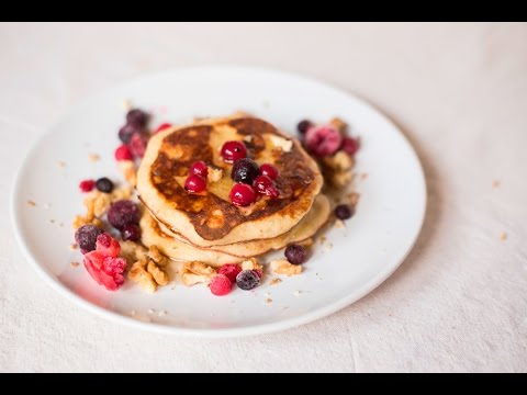 Receita de Panquecas de Banana e Baunilha