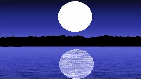 Beautiful Moonlight Scenery step by step | computer drawing | ms paint@little star kid channel
