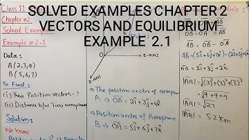 Example 2.1 | Solved Examples | 11th Physics | Vectors and Equilibrium | Chapter 2 | Assignment 2.1