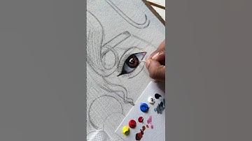Drawing most beautiful eyes 🥹#krishna #radhakrishna #drawing #viralvideo #painting