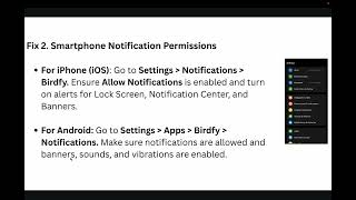 Как исправить проблему с уведомлениями в приложении Birdfy — настройка и устранение неполадок с о... screenshot 2