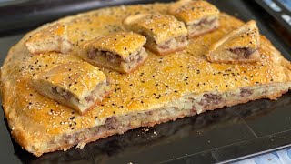 GOSHTLI PIROG  ARZON RETSEPT / МЯСНОЙ ПИРОГ ИЗ КЕФИРА ПРОСТО И ВКУСНО