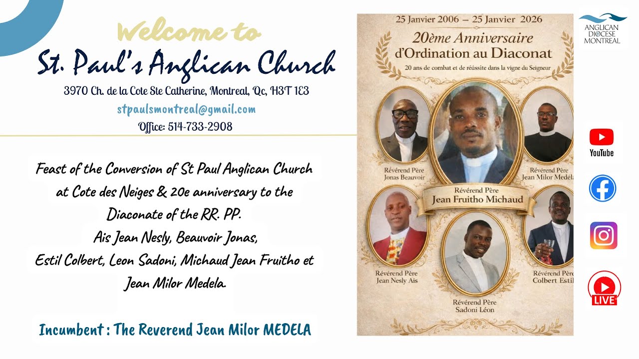 Feast of the Conversion of St Paul Anglican Church at Cote des Neiges