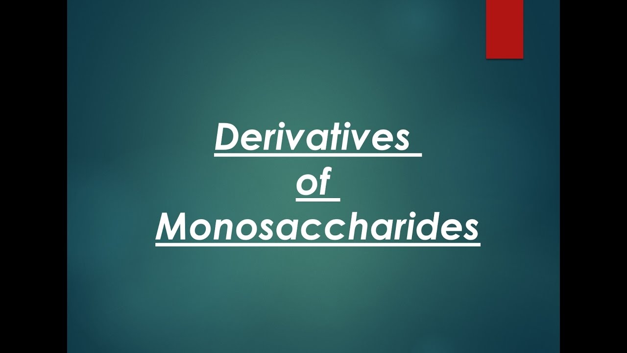 CHO chemistry lec.4 DR. Mahmoud Ettaweel (Sugar derivatives ) الكاربوهيدرات (محاضرة 4) د. الطويل