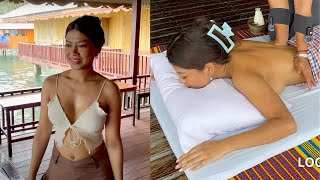 Experience a $8 Thai Deep Tissue Massage in a Quiet Island Fishing Village (Natural ASMR Vibes)