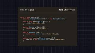 Memento Design Pattern