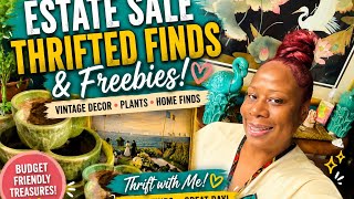 ESTATE SALE THRIFT HAUL Vintage Finds Beautiful Home Decor FREEBIES