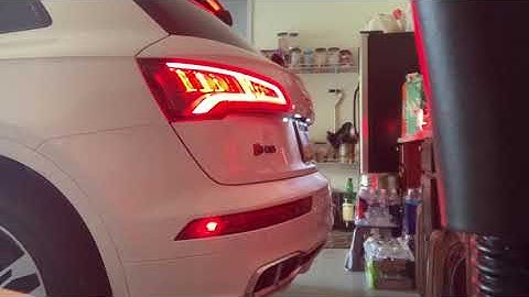 Cold Start 2018 Audi SQ5 resonator delete with X pipe and valve by pass