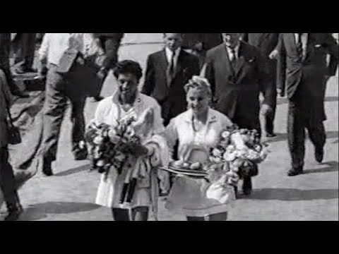 Highlights of the1957 Wimbledon Women&rsquo;s final. Althea Gibson beat Darlene Hard. BBC TV.