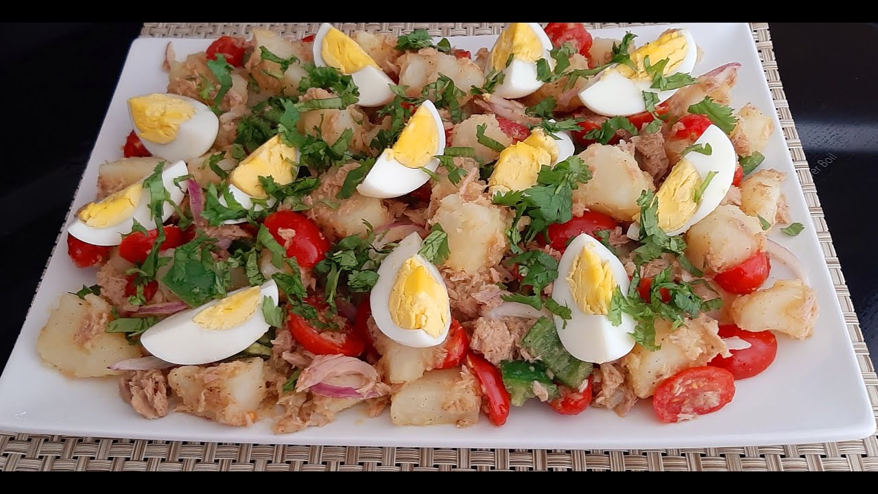 Eritrea Potato egg salad ጥዕምቲ ቁርሲ ድንሽ + ቱና + አንቃቅሖ YouTube