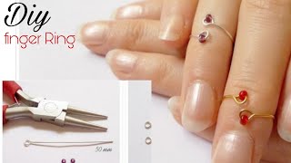 diy rings/how to make simple and delicate stackable rings at home/wire wrapped rings/handmade rings