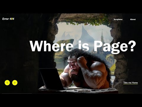 Make a Error 404 Page using HTML and CSS | Page not Found Page | WL - 02
