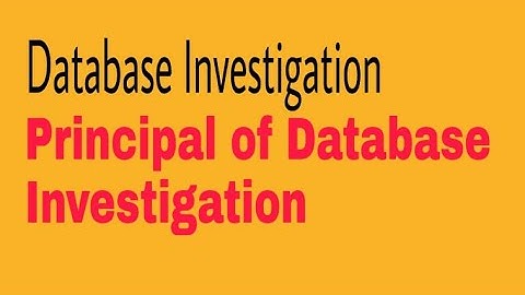 Criminology #18| What is Data base investigation | Principals pf Database investigation | CSS PMS