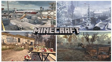 Minecraft - Call of Duty: Terminal, Derail, Trailer Park, Wasteland Map Builds (with download)