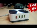 LDNIO A8101 - НЕРЕАЛЬНО МОЩНАЯ В 10А быстрая зарядка на 8 USB из КИТАЯ!