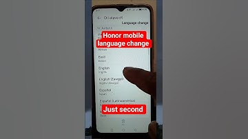 Honor mobile Language change kaise kare 👇 language change in mobile 📲 Change language honor mobile