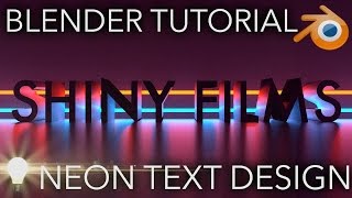 Blender Tutorial - Neon Lights Text Scene