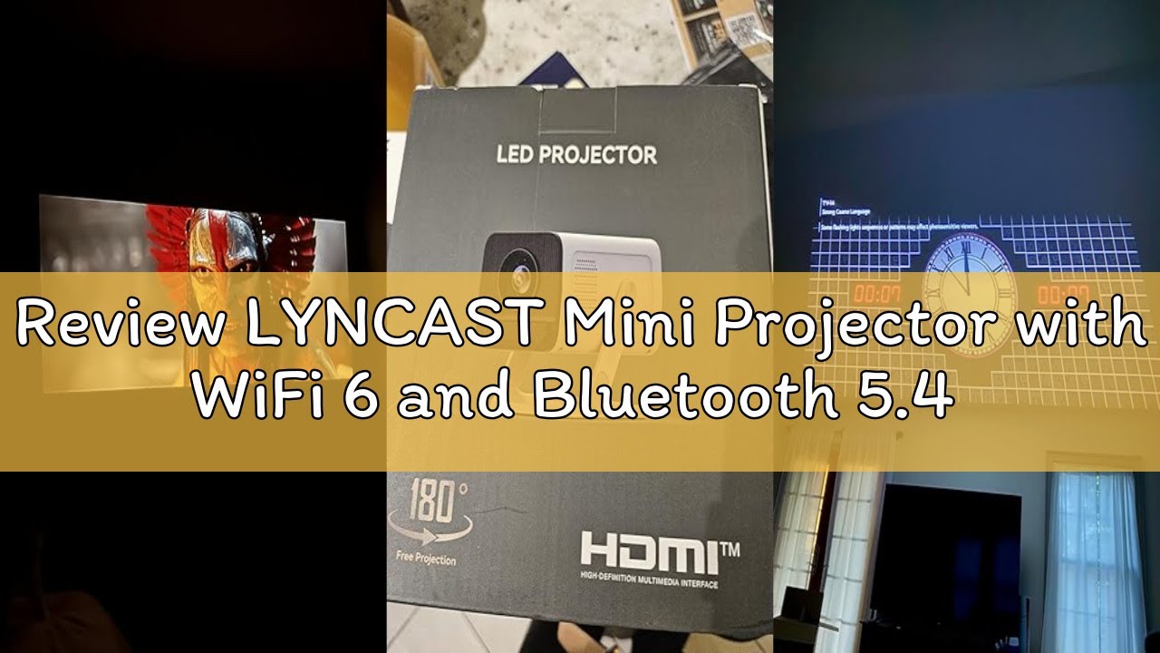 Vidéoprojecteur avec Wi-FI 6 & Bluetooth 5.4, Apps intégrées