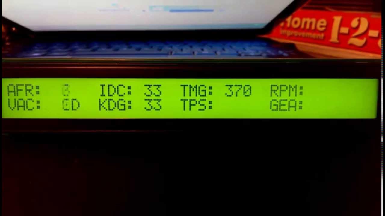 AEM EMS Arduino Serial Display 50ms/Byte - YouTube