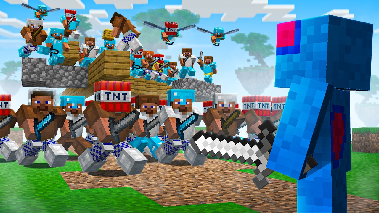100 GRACZY SYMULUJE STARE MINI GRY w MINECRAFT!