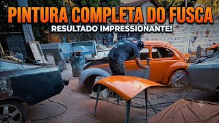 PINTURA COMPLETA DO FUSCA LARANJA @Opalanasruas