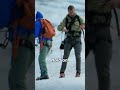 elizabeth banks tackles a deep glacier crevasse 👀 #beargryllsisrunningwild