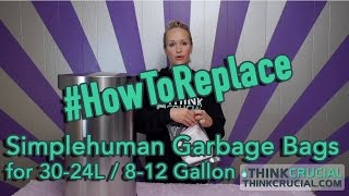Replacing Your Simplehuman Garbage Bags for Trash Bins, 30-45L / 8-12 Gallon, Style-J